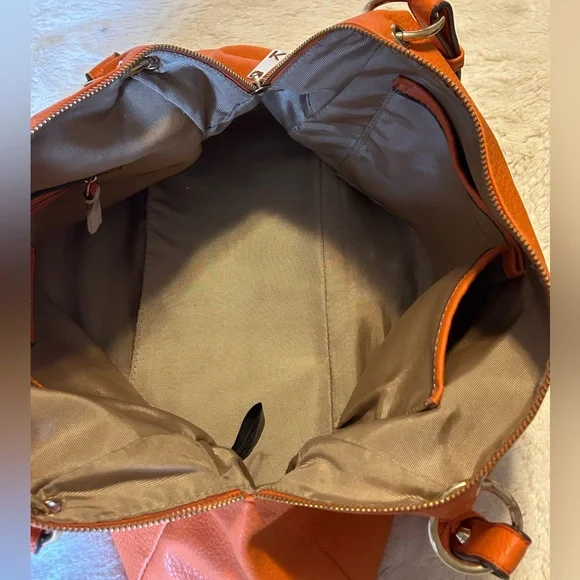 Kate Landry Vibrant Orange Shoulder Bag - Picture 13 of 16